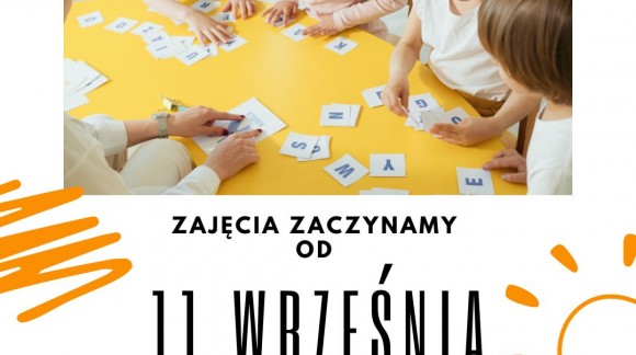 ZAJĘCIA ZACZYNAMY OD 11 września