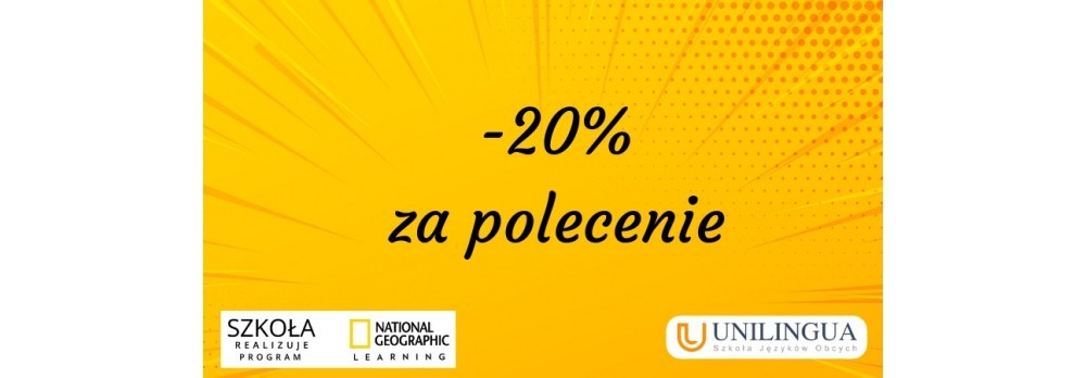 Zyskaj -20% na kurs językowy